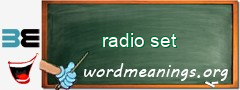 WordMeaning blackboard for radio set